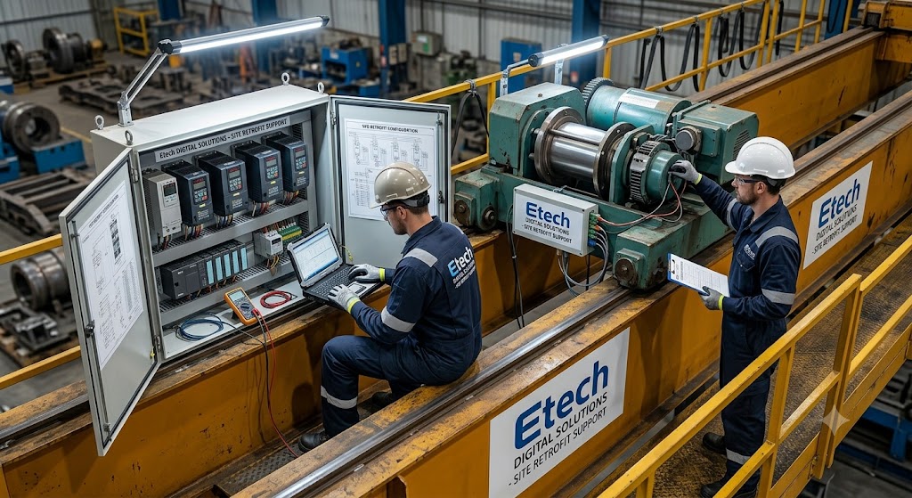 Industrial crane electrical retrofit and site audit